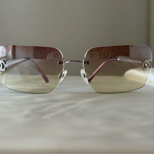 RARE CHANEL Vintage Pink Gradient Sunglasses